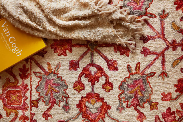 Loloi Zharah Zr-06 Berry Rugs - styled aerial 1