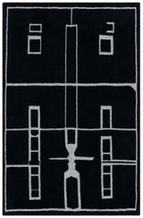Safavieh Fifth Avenue 4'-0" x 6'-0" Rug in Black / Ivory