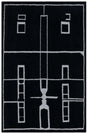 Safavieh Fifth Avenue 4'-0" x 6'-0" Rug in Black / Ivory