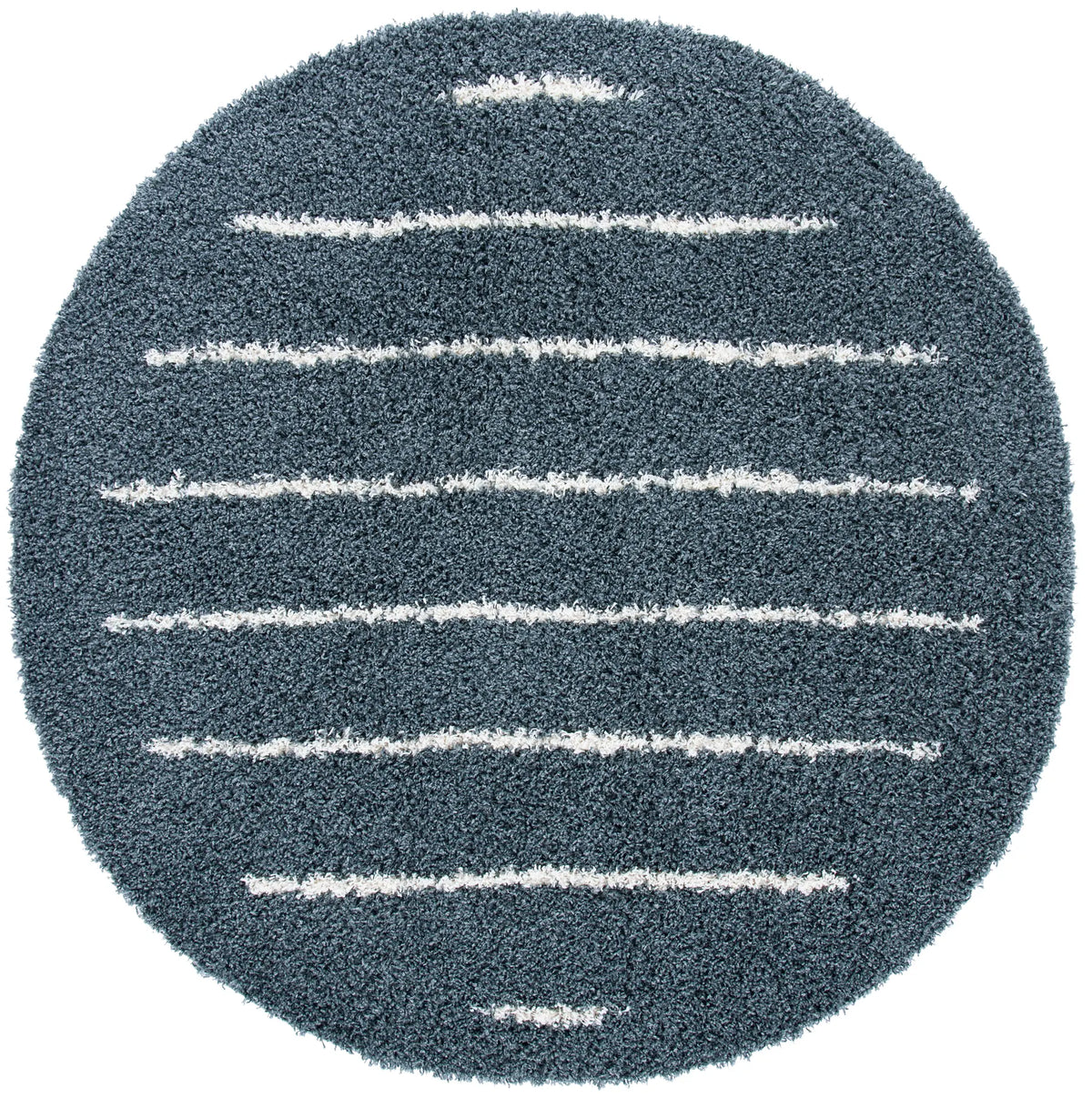 Safavieh Venus Shag 600 5'-3" x 5'-3" Rug in Dark Grey / Ivory