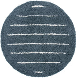 Safavieh Venus Shag 600 5'-3" x 5'-3" Rug in Dark Grey / Ivory