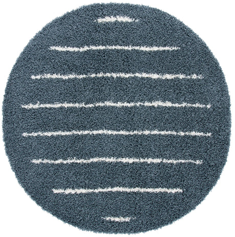 Safavieh Venus Shag 600 5'-3" x 5'-3" Rug in Dark Grey / Ivory