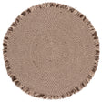 Safavieh Braided 5'-0" x 5'-0" Rug in Brown / Beige