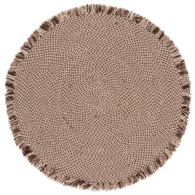 Safavieh Braided 5'-0" x 5'-0" Rug in Brown / Beige