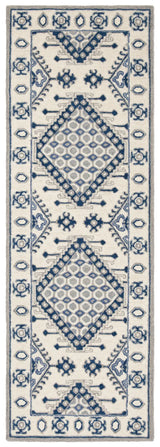 Safavieh Micro-Loop 2'-3" x 7'-0" Rug in Ivory / Blue