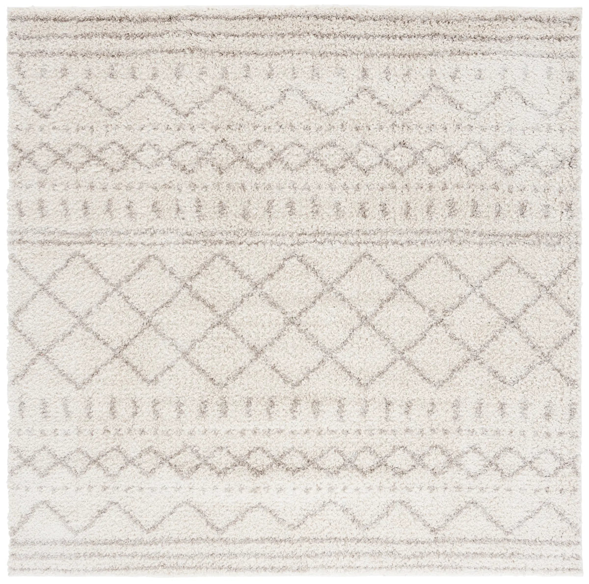 Safavieh Arizona Shag 8'-0" x 8'-0" Rug in Ivory / Beige