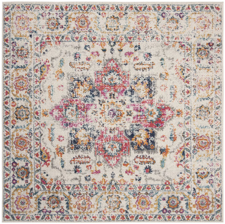 Safavieh Madison 6'-7" x 6'-7" Rug in Fuchsia / Ivory
