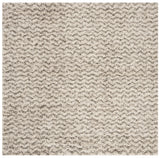 Safavieh Hudson Shag 5'-0" x 5'-0" Rug in Ivory / Grey