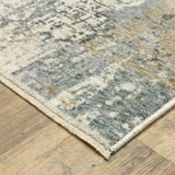 Oriental Weavers Sphinx Hayden Hay08 Beige/ Blue Rug - corner detail