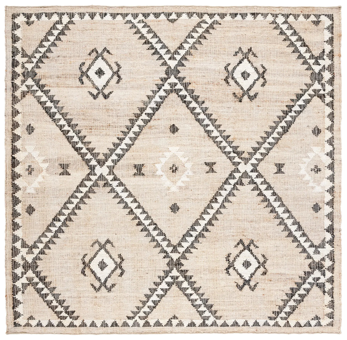 Safavieh Kilim 7'-0" x 7'-0" Rug in Grey / Black