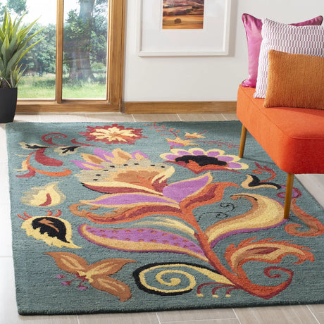 Safavieh Blossom 4'-0" x 6'-0" Rug in Blue / Multi