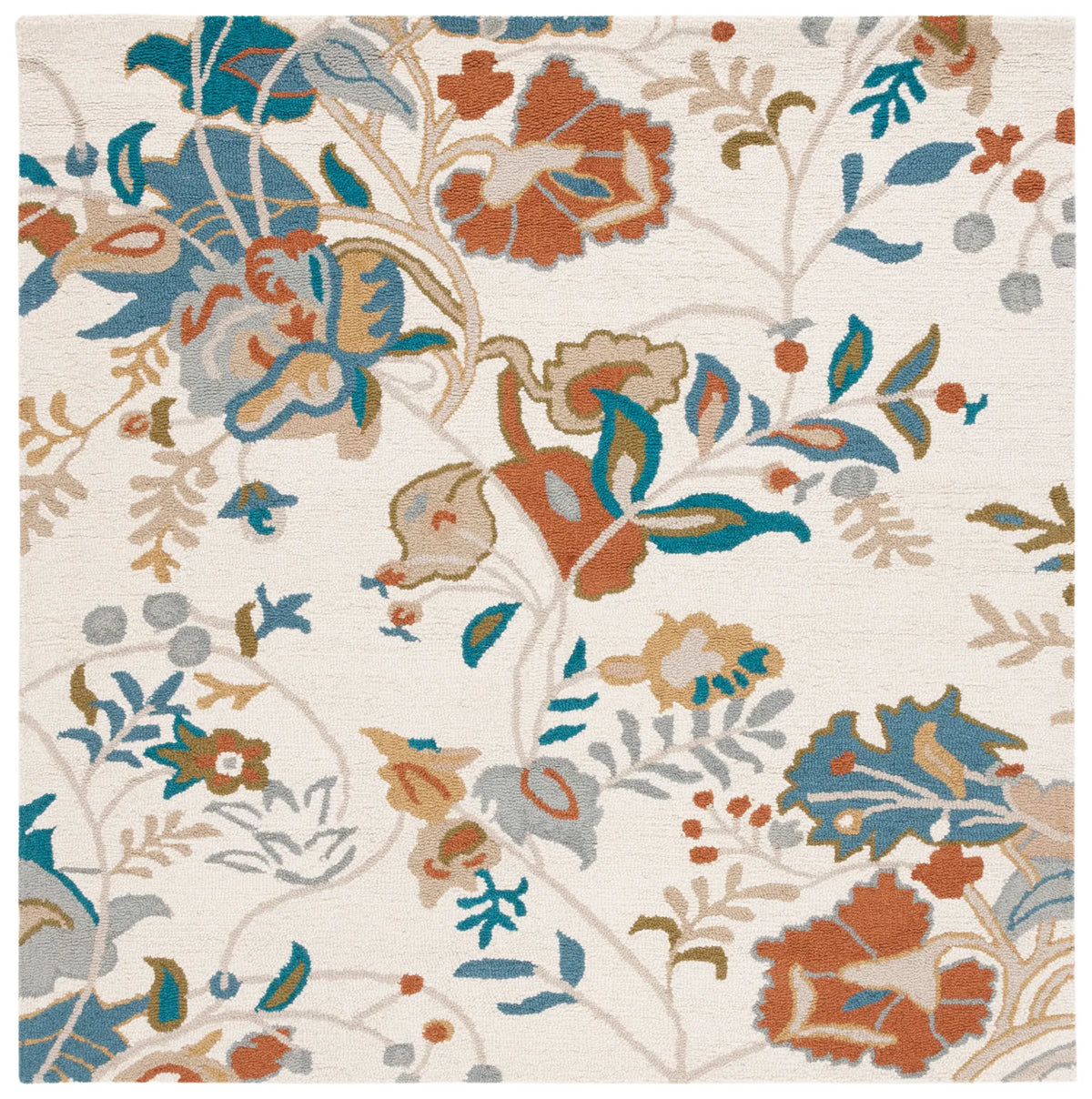 Safavieh Blossom 6'-0" x 6'-0" Rug in Ivory / Blue