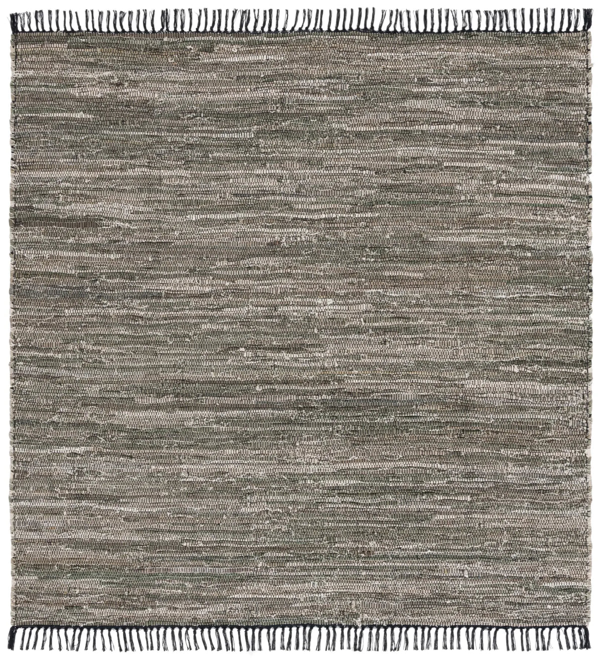 Safavieh Rag Rug 6'-0" x 6'-0" Rug in Dark Green / Black