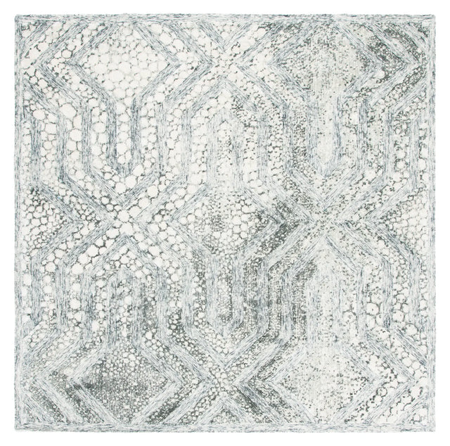 Safavieh Restoration Vintage 6'-0" x 6'-0" Rug in Charcoal / Ivory