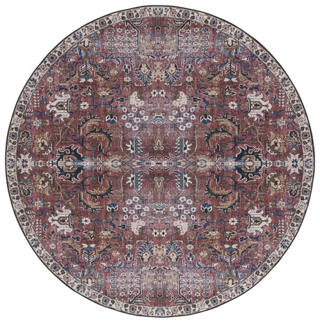 Safavieh Tucson 6'-0" x 6'-0" Rug in Red / Beige