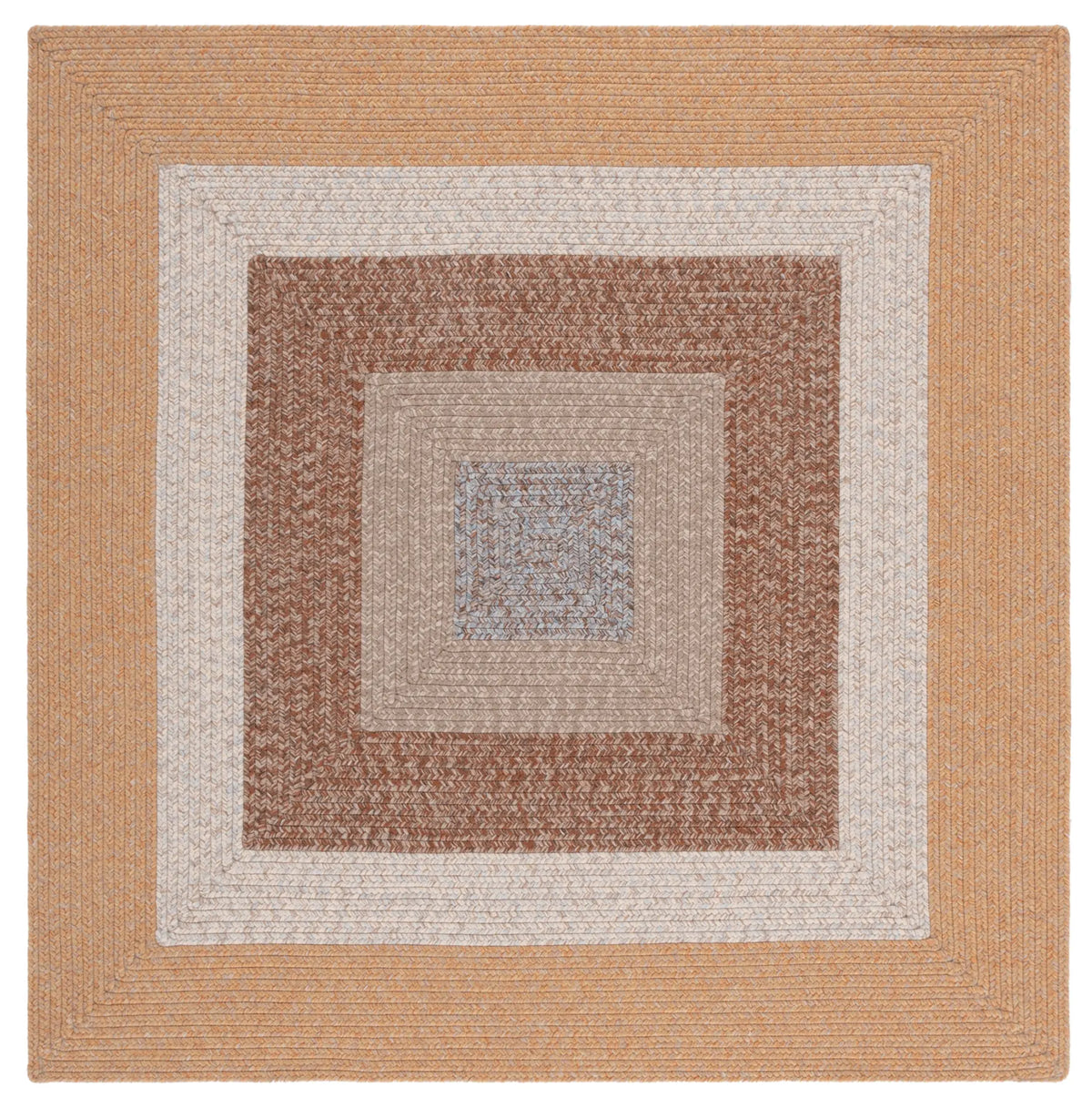 Safavieh Braided 5'-0" x 5'-0" Rug in Brown / Light Brown