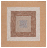 Safavieh Braided 5'-0" x 5'-0" Rug in Brown / Light Brown