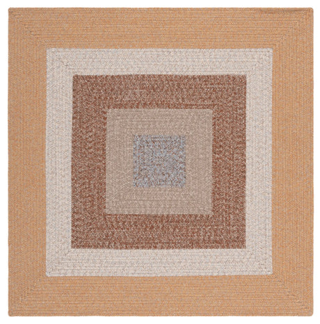 Safavieh Braided 5'-0" x 5'-0" Rug in Brown / Light Brown