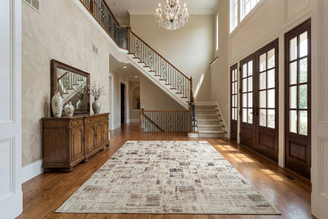 Dynamic Rugs Montrose 1783 Power Loomed Modern Beige/Cream Rug - Room
