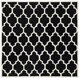 Safavieh Chatham 7'-0" x 7'-0" Rug in Black / Ivory