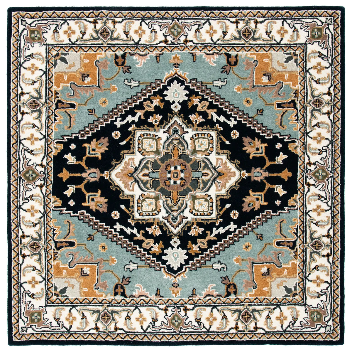 Safavieh Heritage 6'-0" x 6'-0" Rug in Navy / Ivory
