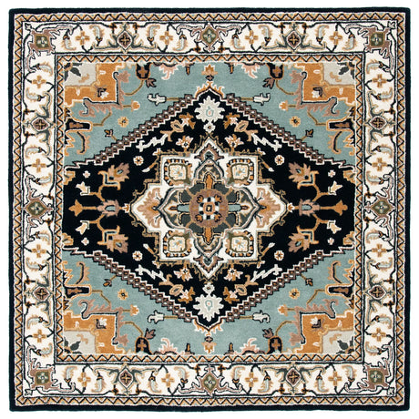 Safavieh Heritage 6'-0" x 6'-0" Rug in Navy / Ivory