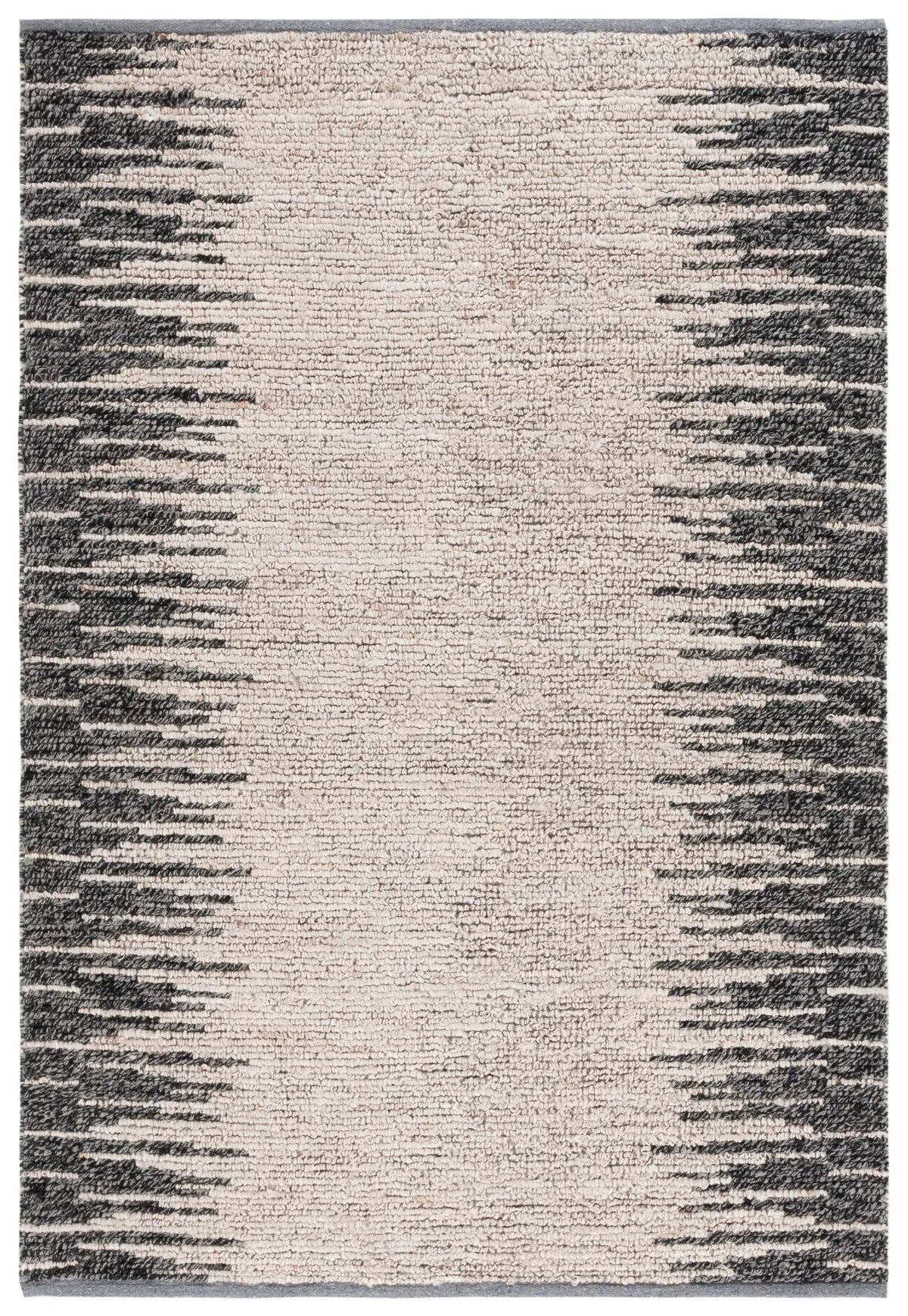 Safavieh Natural Fiber 4'-0" x 6'-0" Rug in Light Grey / Black