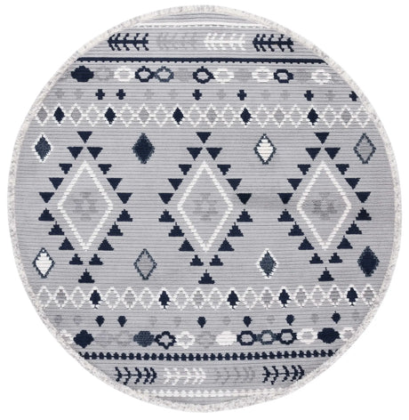 Safavieh Marrakesh 6'-7" x 6'-7" Rug in Grey / Navy