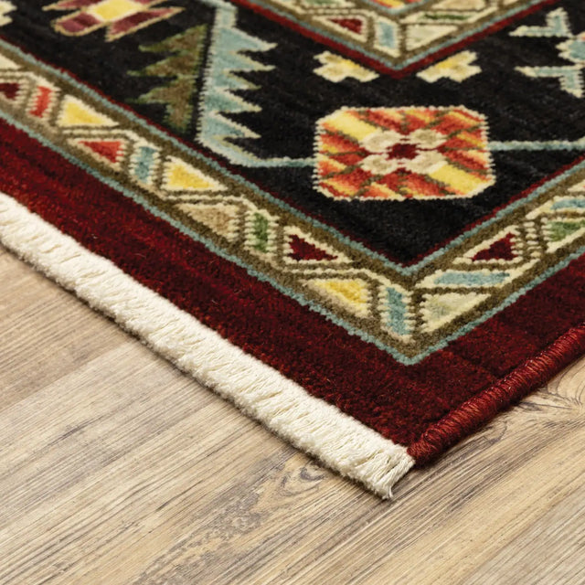 Oriental Weavers Sphinx Lilihan 092R6 Red/ Black Rugs - corner detail