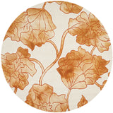 Safavieh Dip Dye 7'-0" x 7'-0" Rug in Ivory / Orange
