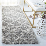 Safavieh Hudson Shag 2'-3" x 10'-0" Rug in Distressed Grey / Ivory