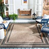Safavieh Courtyard 10'-0" x 14'-0" Rug in Natural / Black