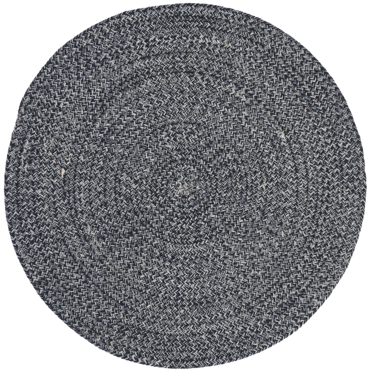 Safavieh Braided 3'-0" x 3'-0" Rug in Navy / Ivory