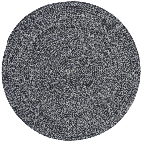 Safavieh Braided 3'-0" x 3'-0" Rug in Navy / Ivory