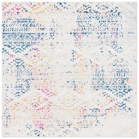 Safavieh Tulum 6'-7" x 6'-7" Rug in Ivory / Blue