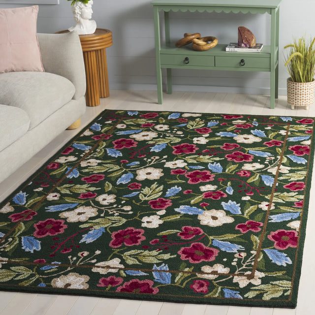 Safavieh Jardin 4'-0" x 6'-0" Rug in Green / Red