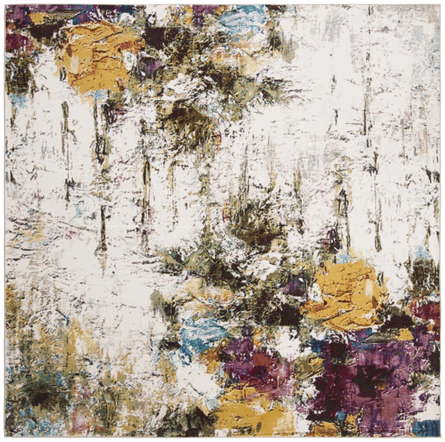 Safavieh Aria 8'-0" x 8'-0" Rug in Cream / Olive