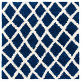 Safavieh Sgd-Dallas Shag 6'-0" x 6'-0" Rug in Navy / Ivory