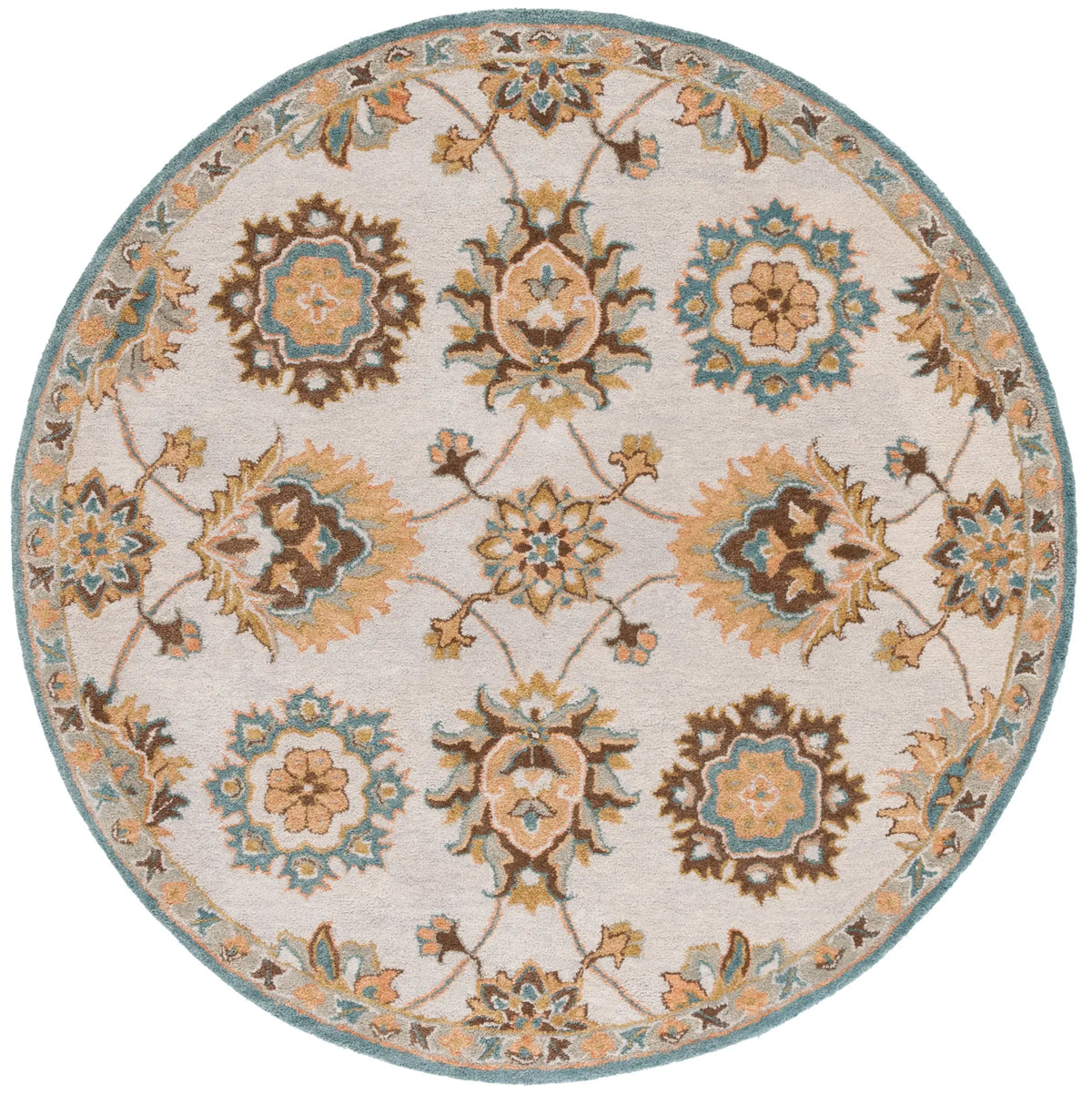 Safavieh Heritage 6'-0" x 6'-0" Rug in Beige / Ivory