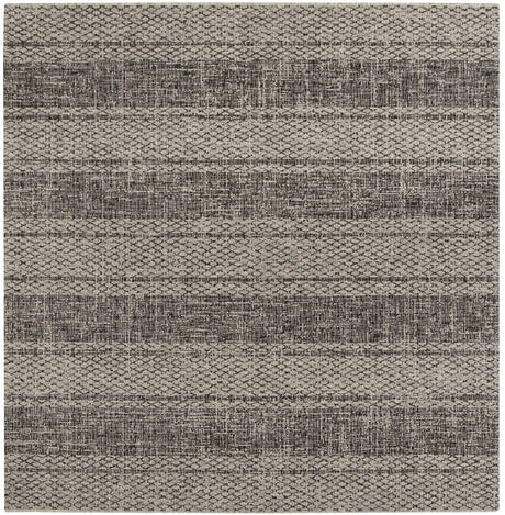 Safavieh Courtyard 6'-7" x 6'-7" Rug in Light Grey / Black