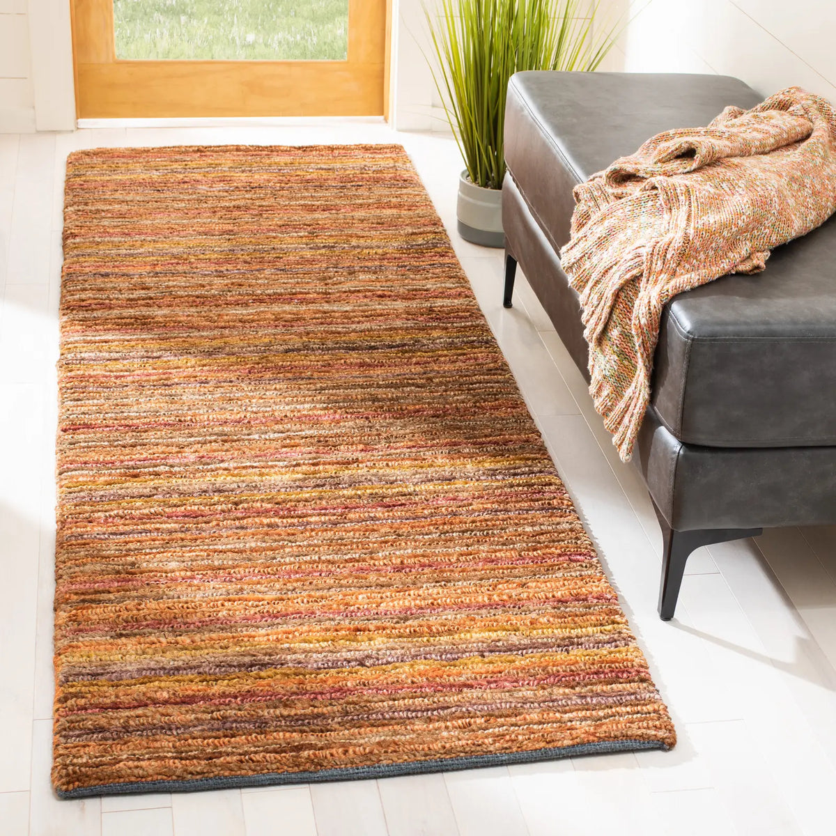 Safavieh Organic 2'-6" x 10'-0" Rug in Red / Multi