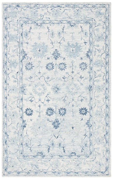 Safavieh Micro-Loop 4'-0" x 6'-0" Rug in Blue / Ivory