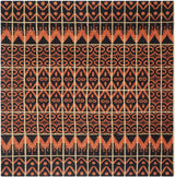 Safavieh Kenya 7'-0" x 7'-0" Rug in Orange / Black