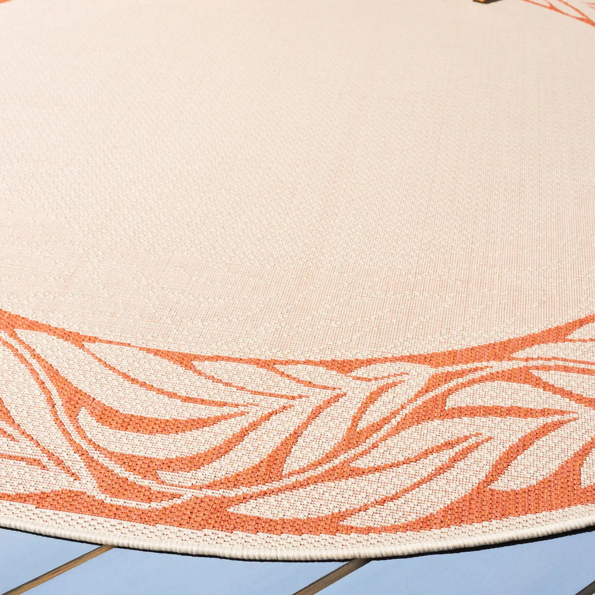 Safavieh Courtyard 6'-7" x 6'-7" Rug in Natural / Terra