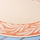 Safavieh Courtyard 6'-7" x 6'-7" Rug in Natural / Terra