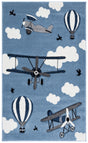Safavieh Carousel Kids 100 3'-3" x 5'-3" Rug in Blue / Ivory