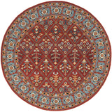 Safavieh Heritage 6'-0" x 6'-0" Rug in Red / Blue
