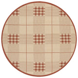 Safavieh Courtyard 5'-3" x 5'-3" Rug in Natural / Terra