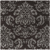 Safavieh Florida Shag 5'-0" x 5'-0" Rug in Dark Brown / Smoke