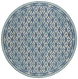 Safavieh Courtyard 5'-3" x 5'-3" Rug in Navy / Aqua